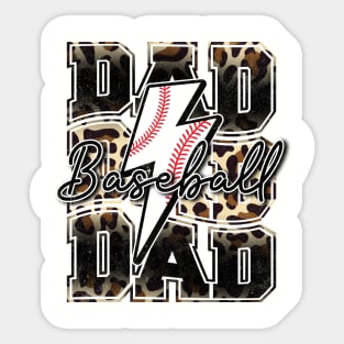 Baseball dad animal bolt Sticker